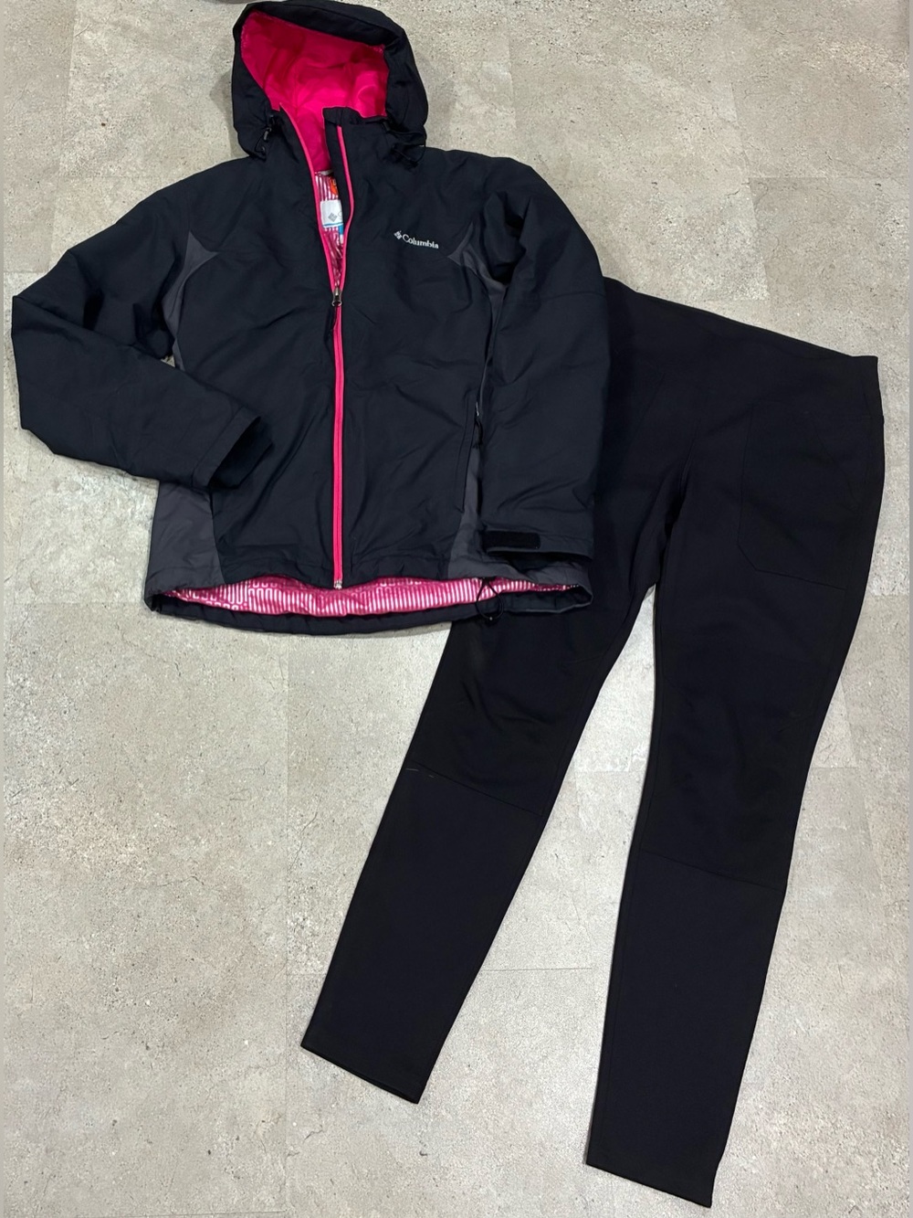 Womens COLUMBIA/CARHARTT Thermal Coal Coat & Leggings, sz Small